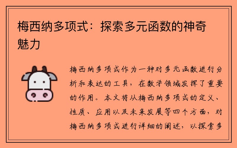 梅西纳多项式：探索多元函数的神奇魅力